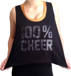 FLOWY BOXY Tank Top 100% CHEER!